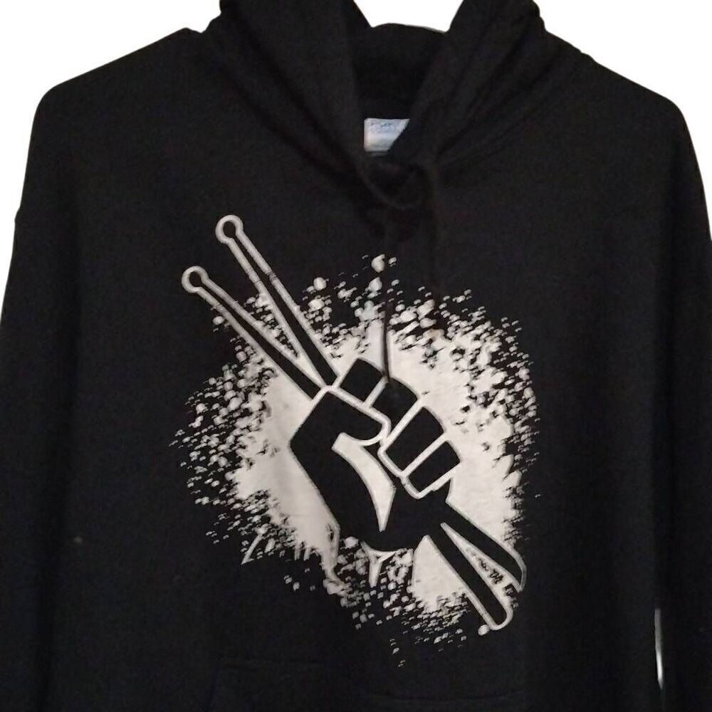 Drummers Rule The World Hoodie XL Black